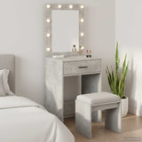 Dressing Table Concrete Grey 50 x 41 x 135 cm Engineered Wood 865040