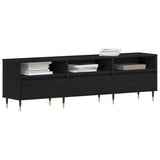 TV Cabinet Black Oak 150 x 30 x 44.5 cm Engineered Wood 862876