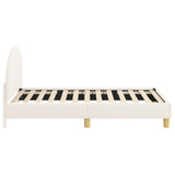 Children's Bed Frame with Headboard Cream 80 x 160 cm 42011027