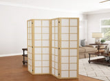 4 Panel Folding Room Divider, Freestanding Room Separator, Indoor Privacy Screen for Living Room, T3398P344231
