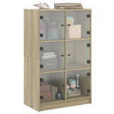 Highboard with Doors Sonoma Oak 68x37x109 cm Engineered Wood 3295852