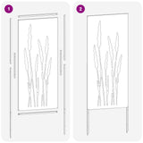 Garden Privacy Screen Silver 50 x 140 cm Galvanised steel 876313