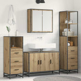 Bathroom Furniture Set 4 pcs Artisan Oak Engineered Wood 3402483
