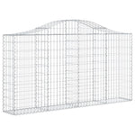 Arched Gabion Basket 200x30x100/120 cm Galvanised Iron 153385