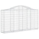 Arched Gabion Baskets 5 pcs 200x30x100/120 cm Galvanised Iron 3145433