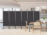 5.74FT 6-Fold Top With Shape 130g Polyester Cloth Plastic Feet Carbon Steel Frame Foldable Screen 19058030