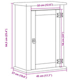 Bathroom Wall Cabinet Corona 45x27x64.5 cm Solid Wood Pine 4013401