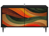 TV Cabinet BONN 69 x 33 x 50.5 cm Black Oak Engineered Wood 8007021