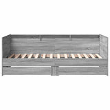 Bed Frame with Storage Grey Sonoma 80 x 200 cm Engineered Wood 3429641