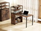 Folding Shelf and Work Table - Brown/Black T3398P553193