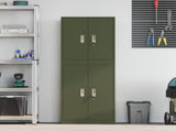 Storage Cabinet 2 pcs Olive Green 60 x 40 x 160 cm Steel 3438751