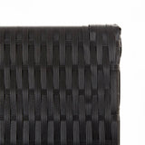 Room Divider 4 Panels Black Poly Rattan 365360