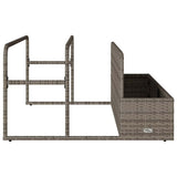 Poolside Float Storage Grey 110x100x57 cm Poly Rattan 4104090