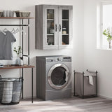 Wall Mounted Cabinet Grey Sonoma 69.5x34x90 cm Engineered Wood 834992