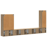 TV Wall Cabinet Set Wall-mounted 6 pcs Artisan Oak 3408960