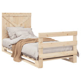 Bed Frame without Mattress with Headboard 90x200 cm Solid Wood 3281574