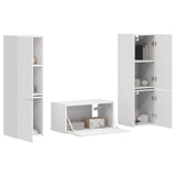 TV Cabinet Set 5 pcs White Engineered Wood 3409096
