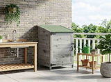 Garden Shed with Roof Grey 59 x 56 x 113.5 cm Solid Fir Wood 42033438