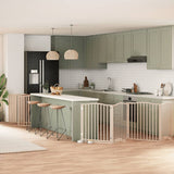 Dog Gate with Door Foldable 10 Panels 800 cm Poplar Wood 3155615