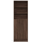 Highboard with LED Brown Oak 69x32.5x200 cm Engineered Wood 3307911