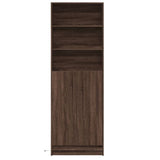 Highboard with LED Brown Oak 69x32.5x200 cm Engineered Wood 3307911