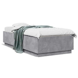Bed Frame without Mattress Concrete Grey 100x200 cm 3209719