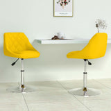 Swivel Dining Chairs 2 pcs Mustard Yellow Velvet 335290