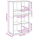 Book Cabinet Artisan Oak 66x31x112 cm Engineered Wood 860309