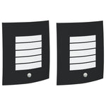 ZNTS Outdoor Wall Lights with Sensor 2 pcs Black Stainless Steel IP44 4005974