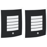 ZNTS Outdoor Wall Lights with Sensor 2 pcs Black Stainless Steel IP44 4005974