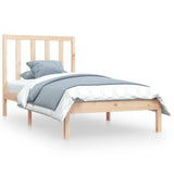 Bed Frame without Mattress Solid Wood Pine 90x190 cm Single Single 3105125