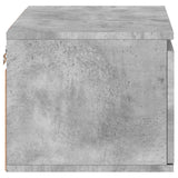 Wall-mounted Bedside Cabinets with LED Lights 2 pcs Concrete Grey 836833