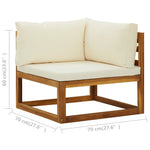 Sectional Corner Sofas 2 pcs with Cushions Solid Wood Acacia 318552