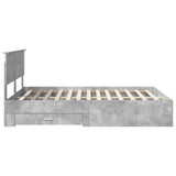 Bed Frame Concrete Grey 150 x 200 cm Engineered Wood 3408250