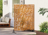 Privacy Screen Grey 100 x 50 x 180 cm Weathering Steel 868555