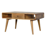 Curved Oak-ish Coffee Table IN713