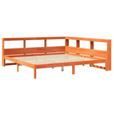 Bookcase Bed without Mattress Wax Brown 180x200 cm Solid Wood Pine 3324310