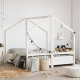 Kids Bed Frame White 2x cm Solid Wood Pine 3200596