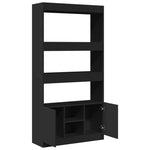 Highboard Black 92x33x180 cm Engineered Wood 3309619