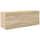 Bathroom Wall Cabinet Sonoma Oak 80x25x30 cm Engineered Wood 860078