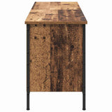 Shoe Cabinet Old Wood 131 x 35 x 50 cm Engineered Wood and Iron 881310