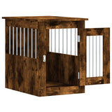 Dog Crate Furniture Smoked Oak 45x62x59 cm Engineered Wood 838313