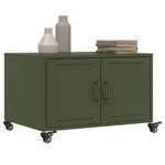 ZNTS Coffee Table Olive Green 68x50x43.5 cm Steel 846690