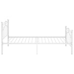 Bed Frame without Mattress White Metal 90x200 cm 324989