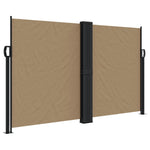 ZNTS Retractable Side Awning Taupe 140x600 cm 4004619
