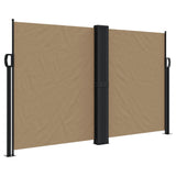 ZNTS Retractable Side Awning Taupe 140x600 cm 4004619