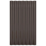 Roof Panels 36 pcs Galvanised Steel Brown 60x36 cm 319130