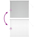 Venetian Blinds Height Adjustable Silver 130 x 145 cm Aluminium 42005906