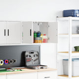Garage Wall Cabinet White Engineered Wood 860643