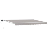 Manual Awning Frame with LEDs Light Grey and White 4 x 3 m 3420625